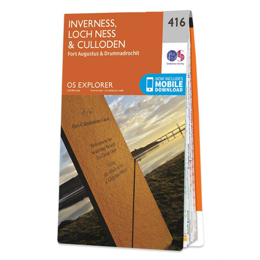 Map of Inverness, Loch Ness & Culloden 416