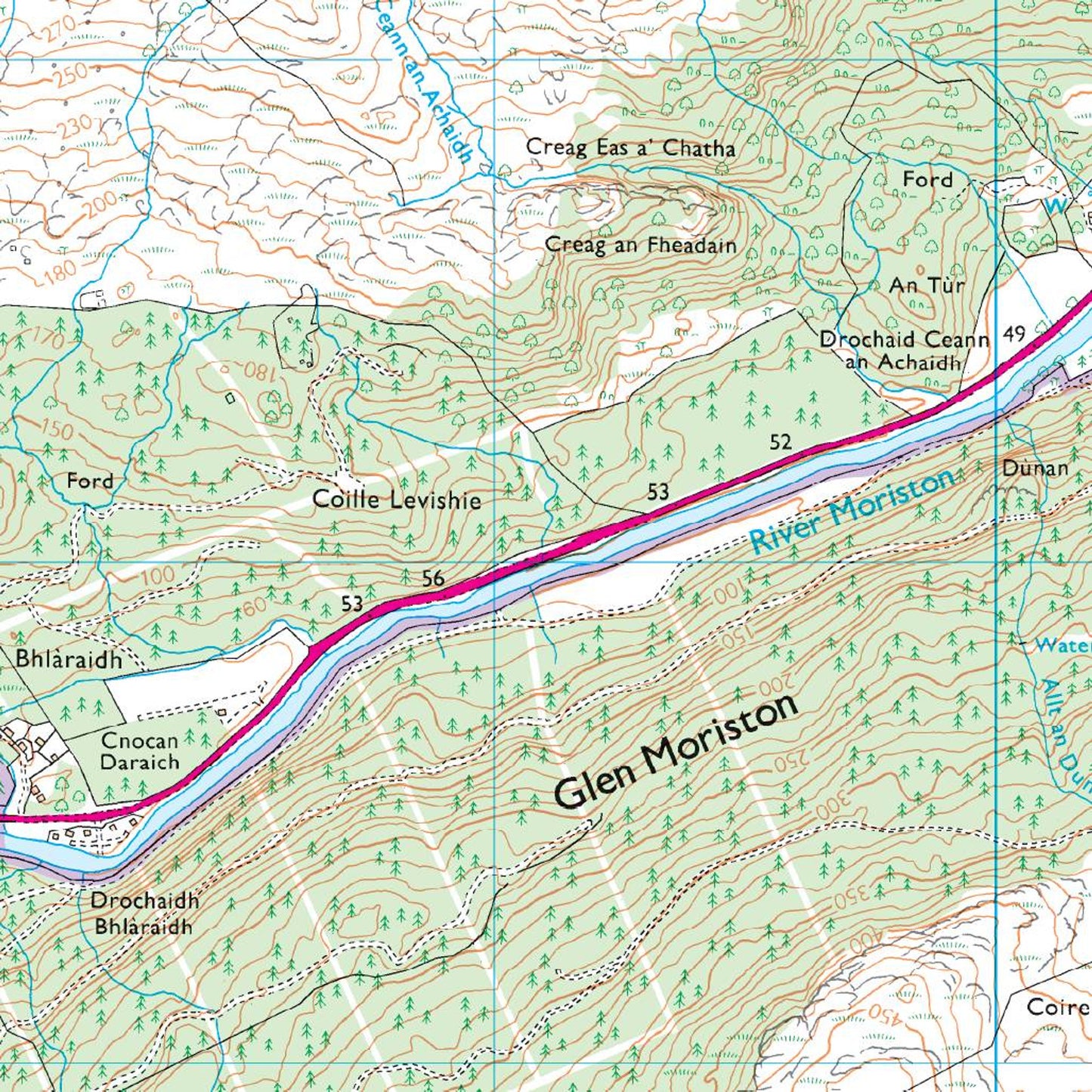 Map of Inverness, Loch Ness & Culloden 416