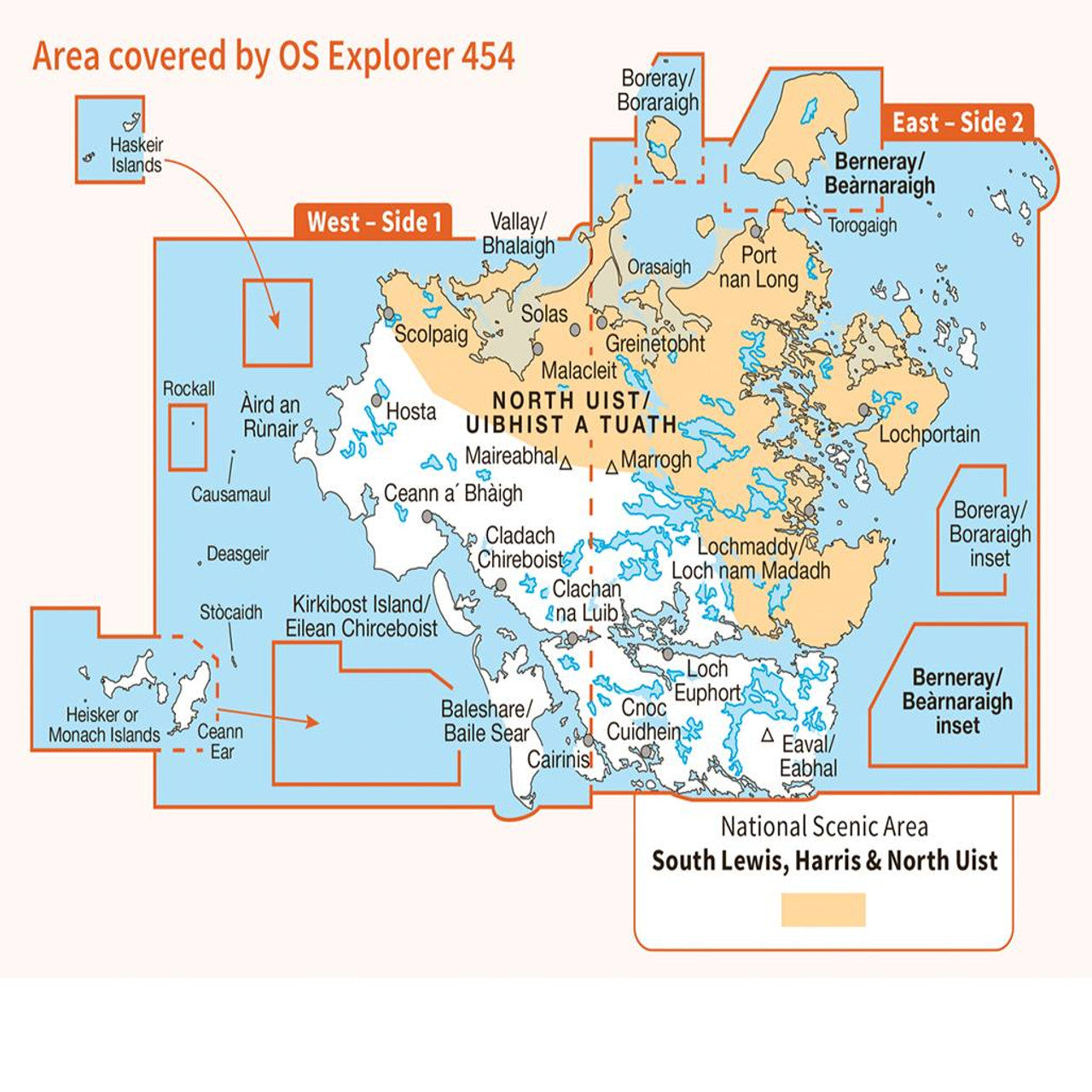 Map of North Uist & Berneray 454