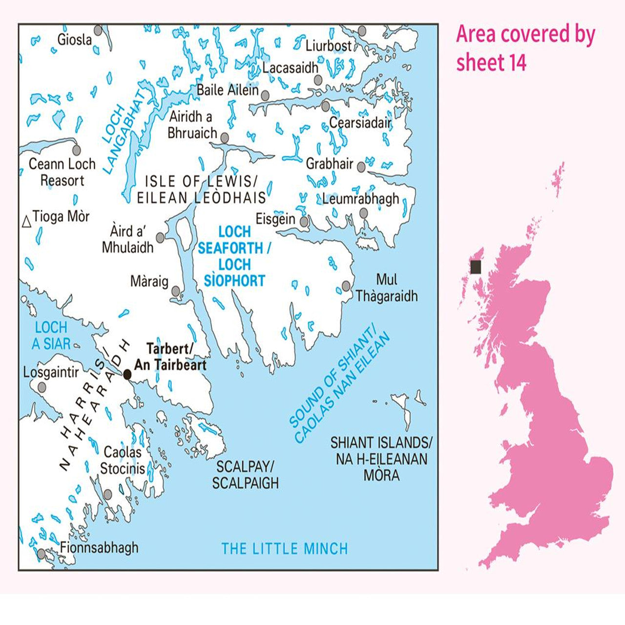 Map of Tarbert & Loch Seaforth 14
