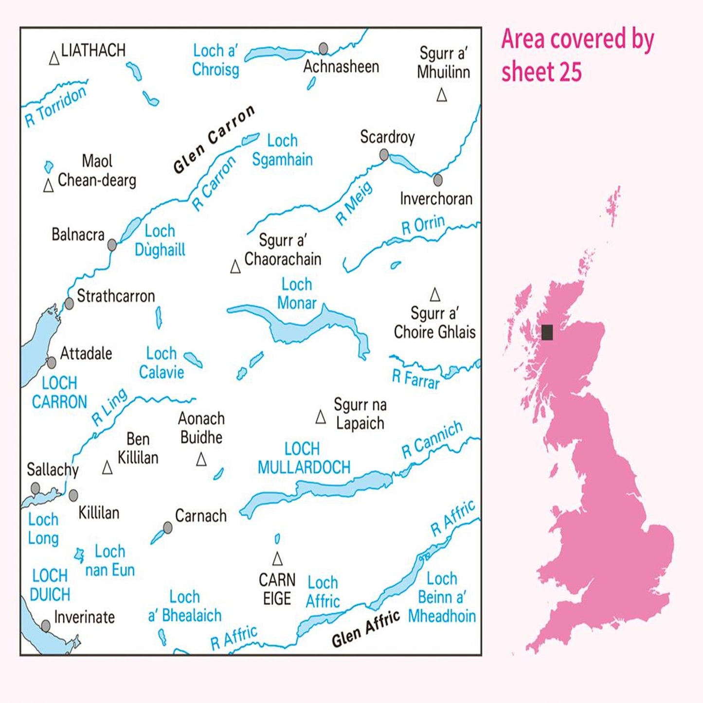 Map of Glen Carron & Glen Affric 25