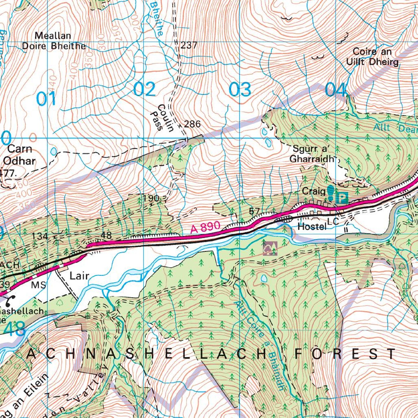 Map of Glen Carron & Glen Affric 25