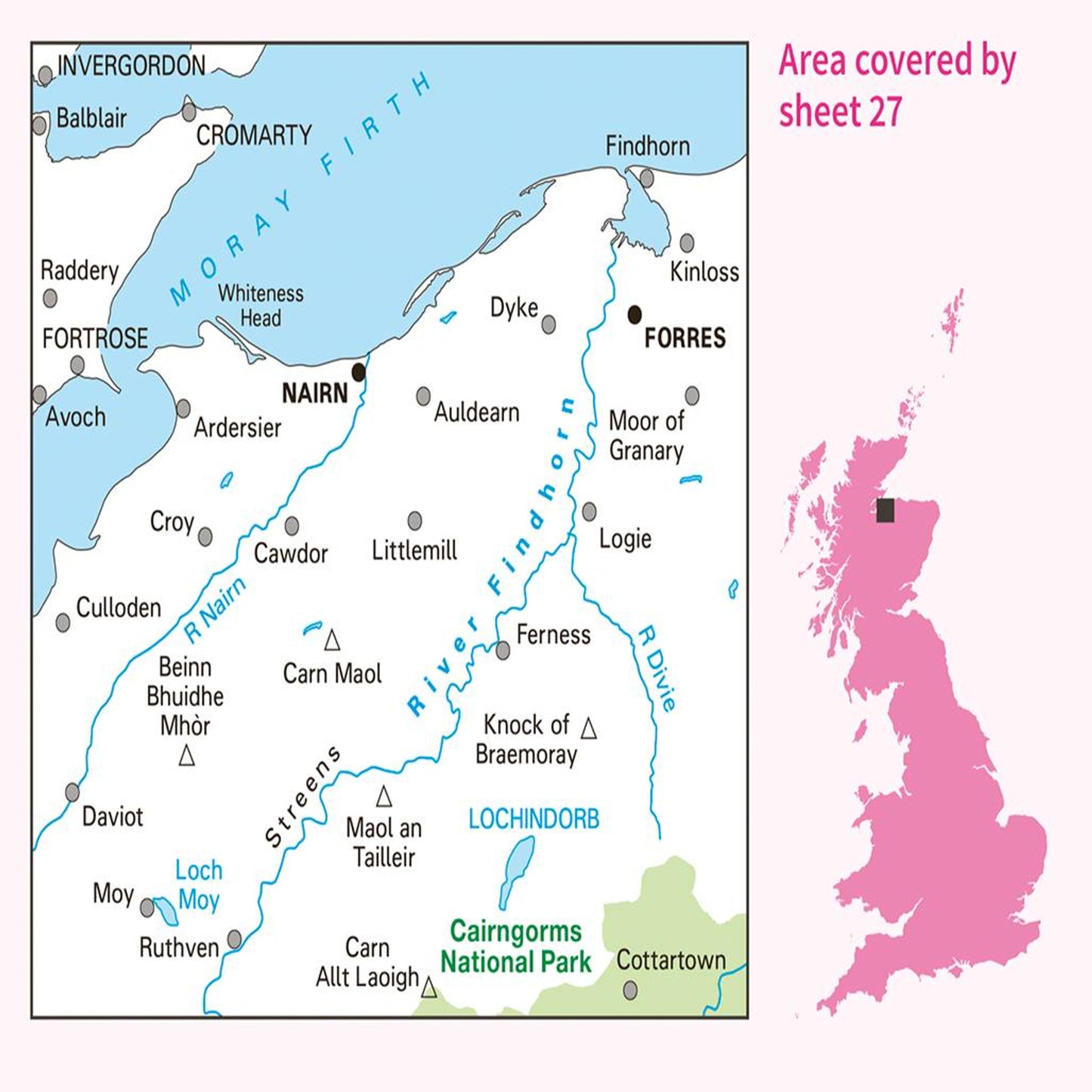 Map of Nairn & Forres 27