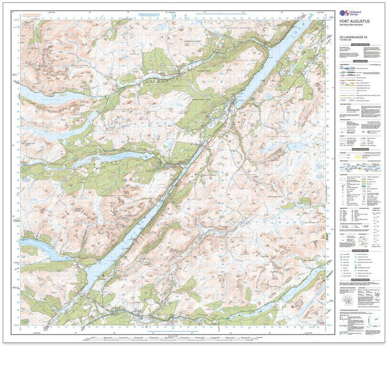 OS Map of Fort Augustus: Landranger 34
