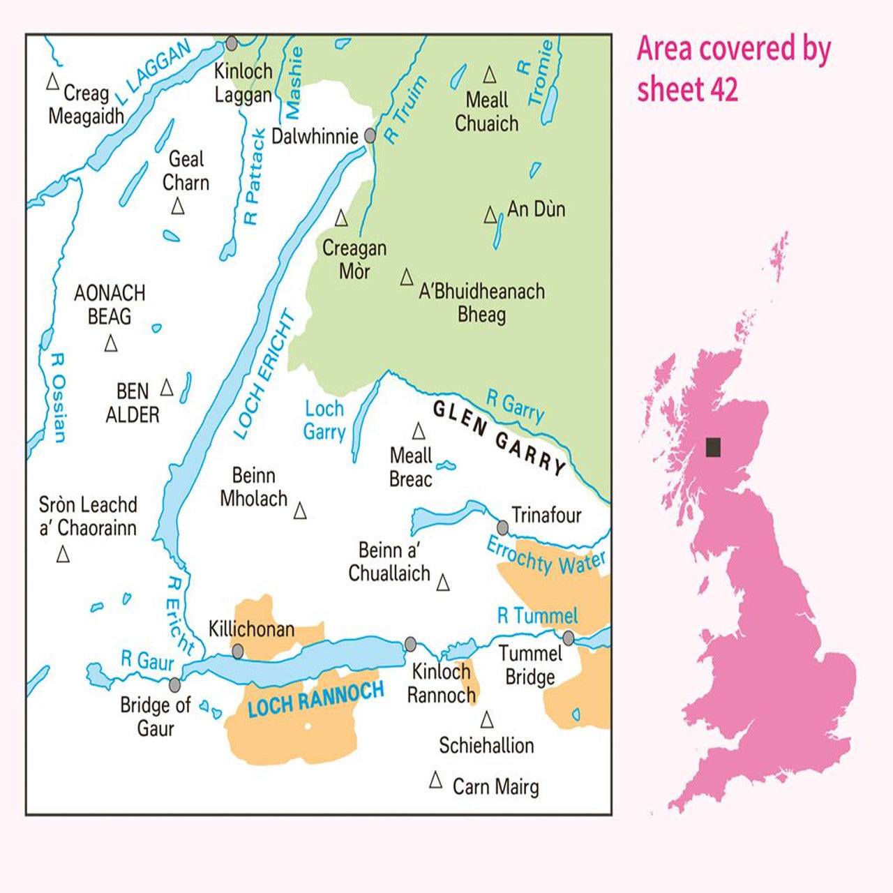 Map of Glen Garry & Loch Rannoch 42