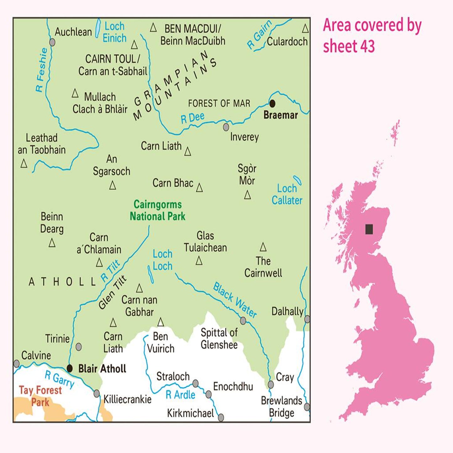 Map of Braemar & Blair Atholl 43